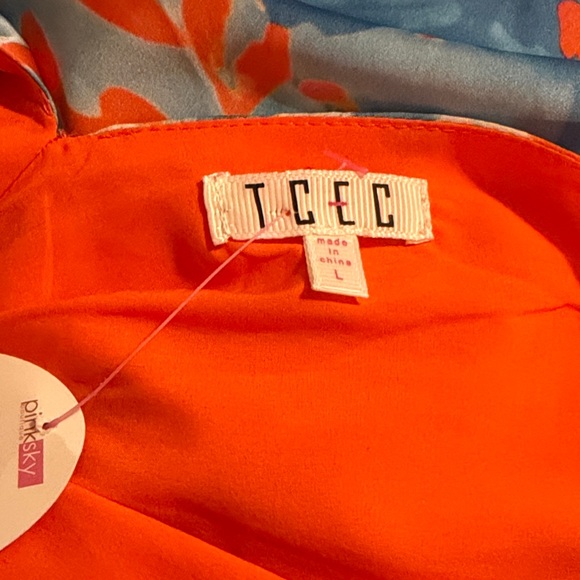 TCEC Blue and Orange Floral Maxi Dress - Picture 5 of 9